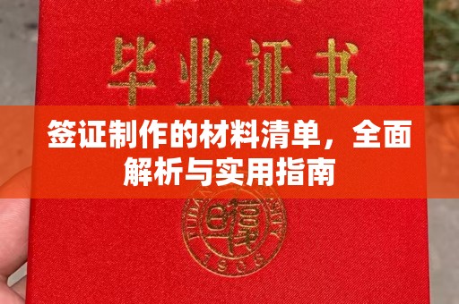 鄂托克旗签证制作的材料清单，全面解析与实用指南