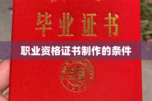 鄂托克旗职业资格证书制作的条件